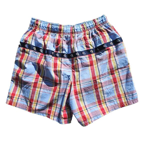 Tommy Hilfiger Sailing Swim Trunks Men's Size Large Plaid Beach Lake Boating - Picture 3 of 4